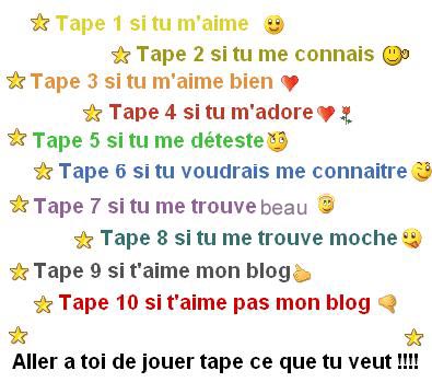 Selectionnez un ou plusieurs Numeros